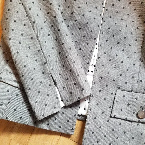 Escada Wool Gray Skirt Blazer Jacket Suit Set